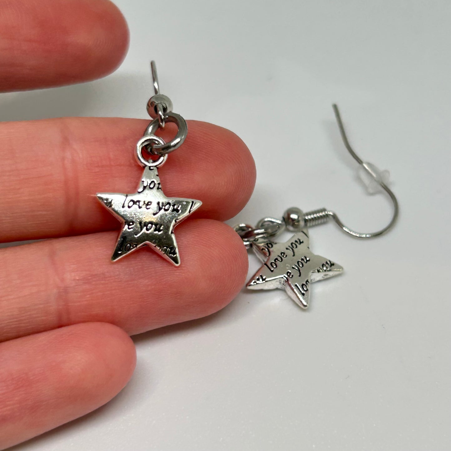 Love you star earrings