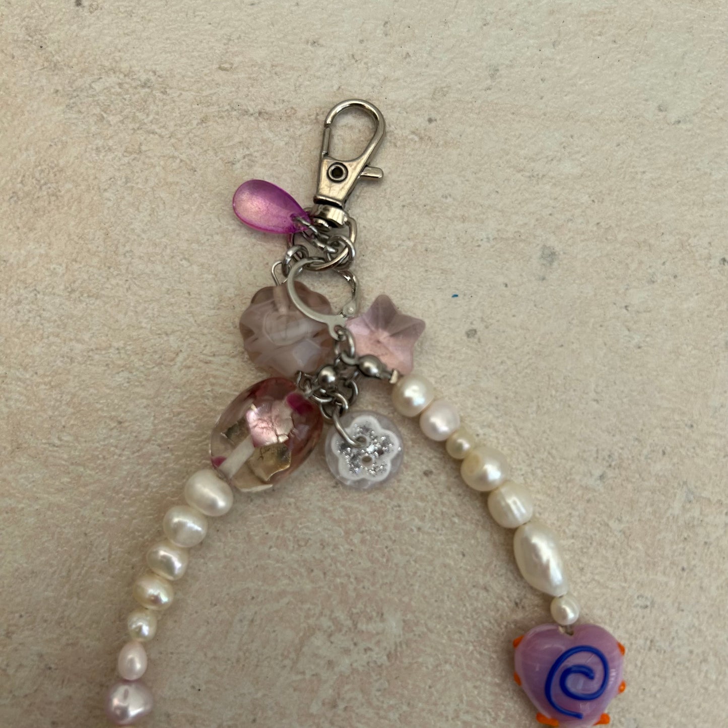 Freshwater pearl keyring