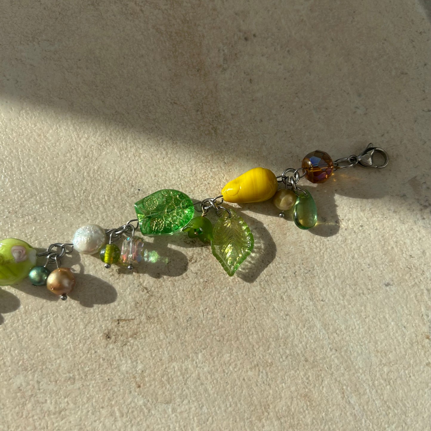 spring 2.0 glass cluster bracelet