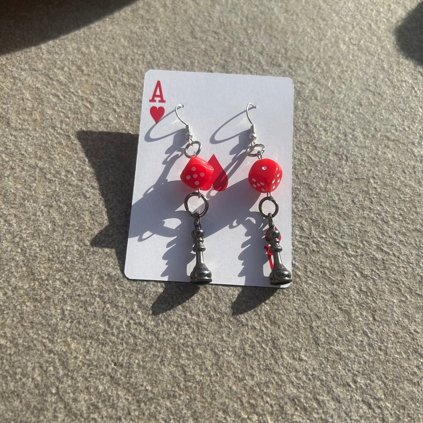 “Gamblers bet” dice earrings