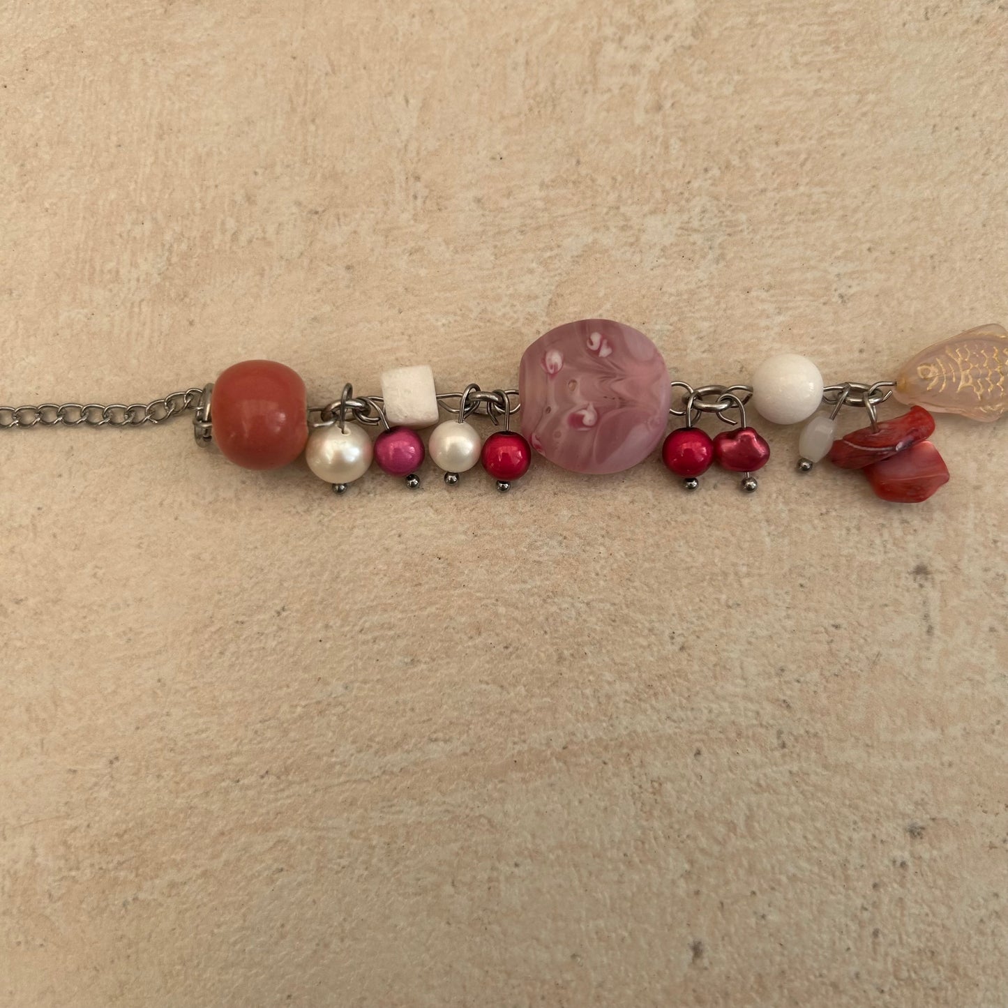 Pink salmon bracelet 2