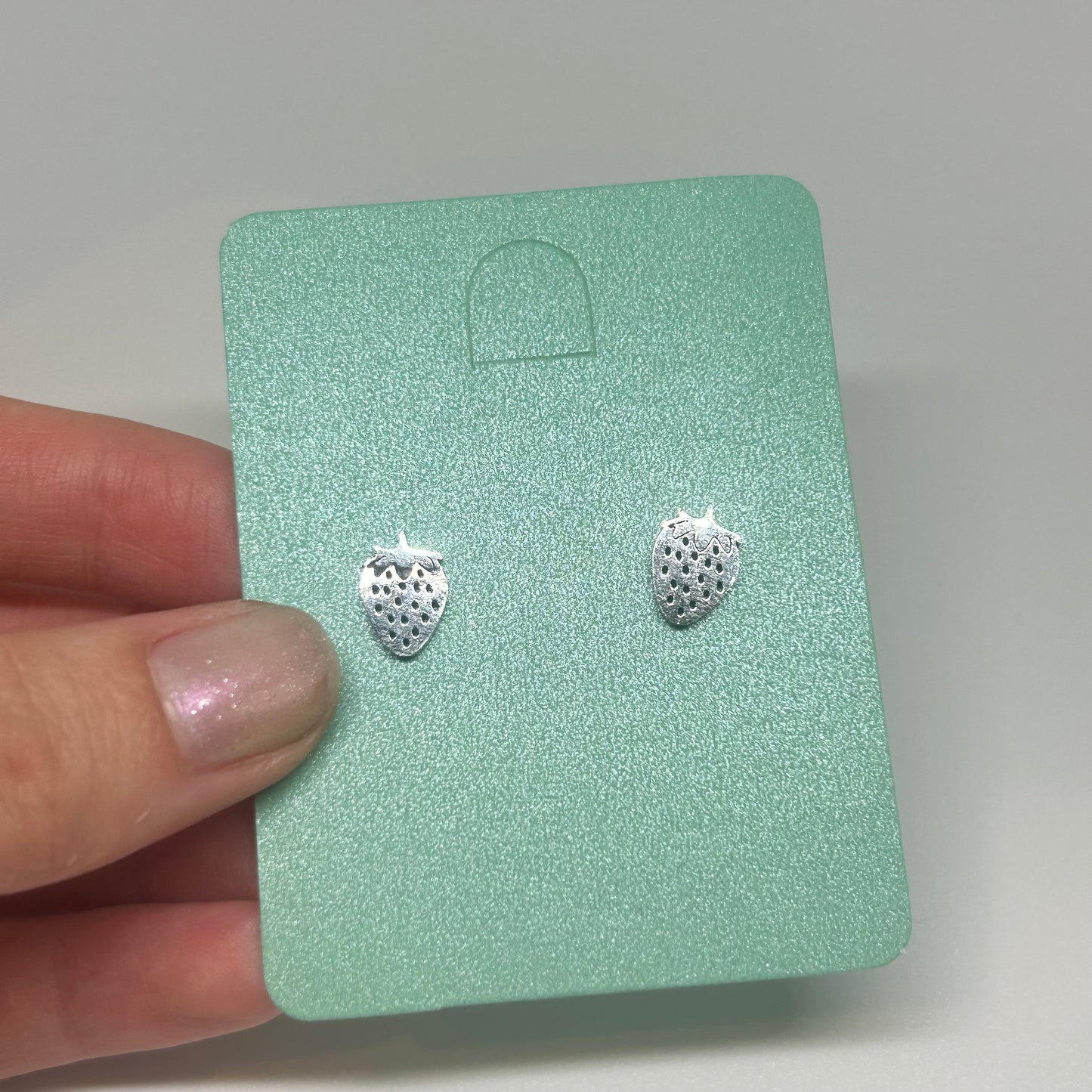 Strawberry stainless steel stud earrings