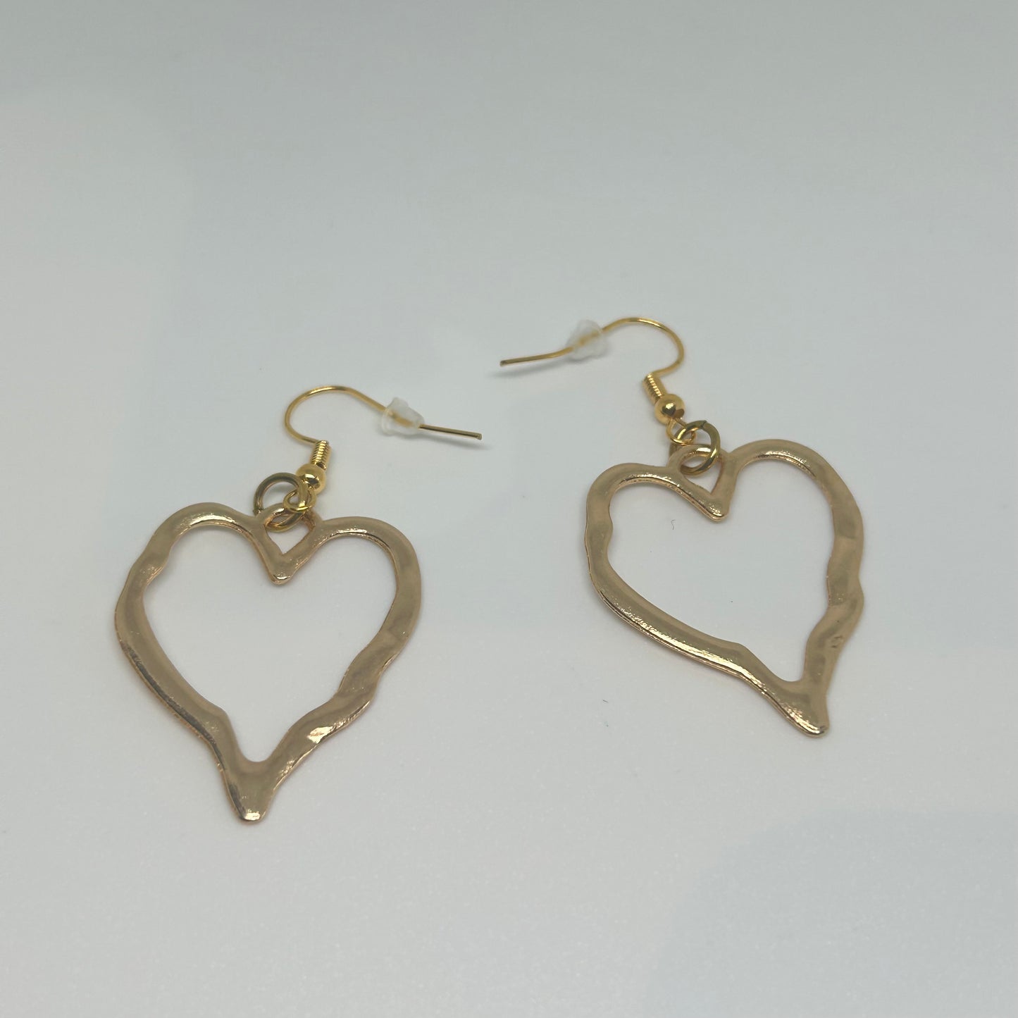 Gold heart earrings