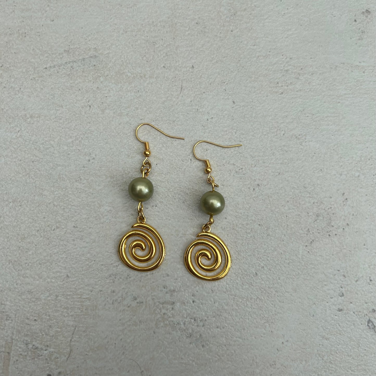 gold spiral earrings
