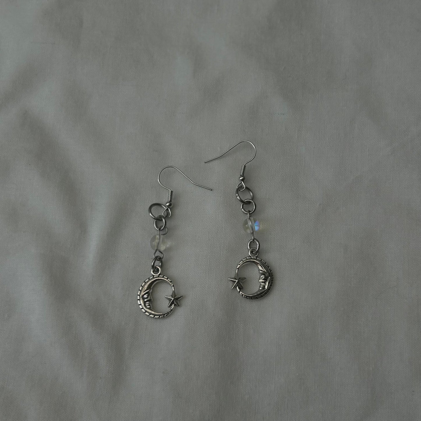 Moon bead earrings