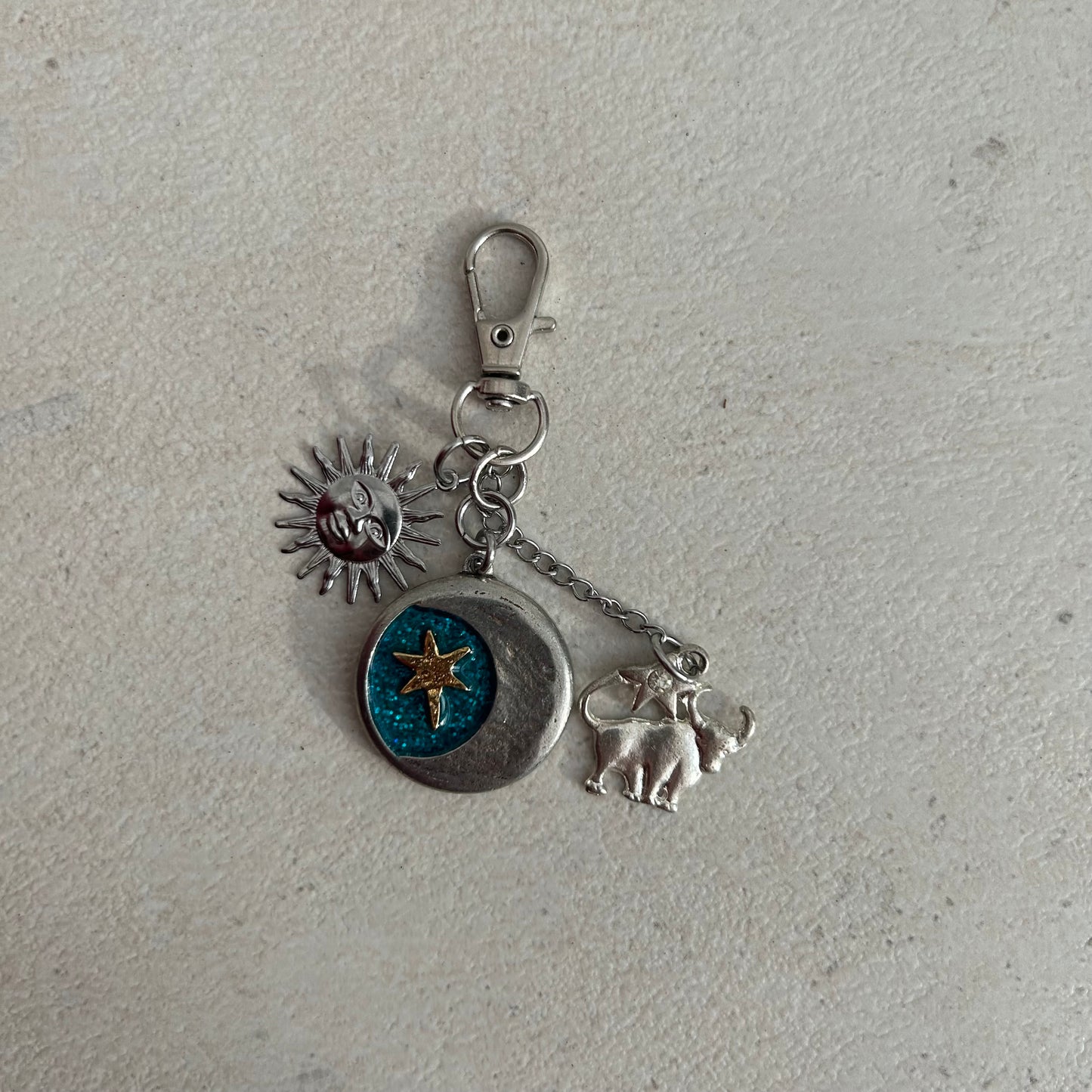 Taurus celestial keyring