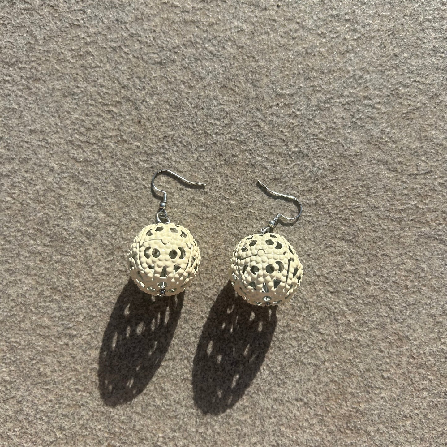Chunky metal ball earrings