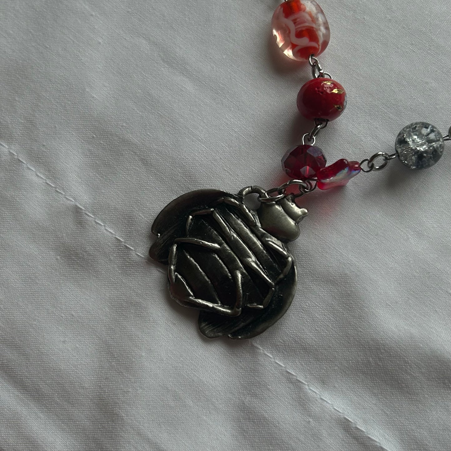 Ladybug beaded necklace
