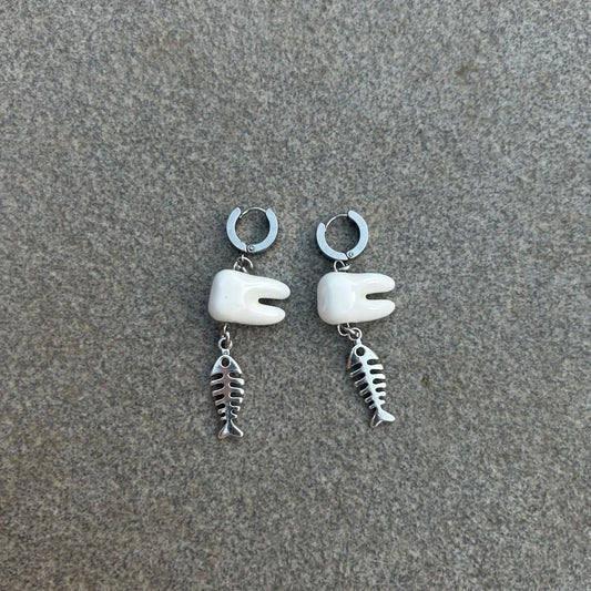 Rotten fish earrings