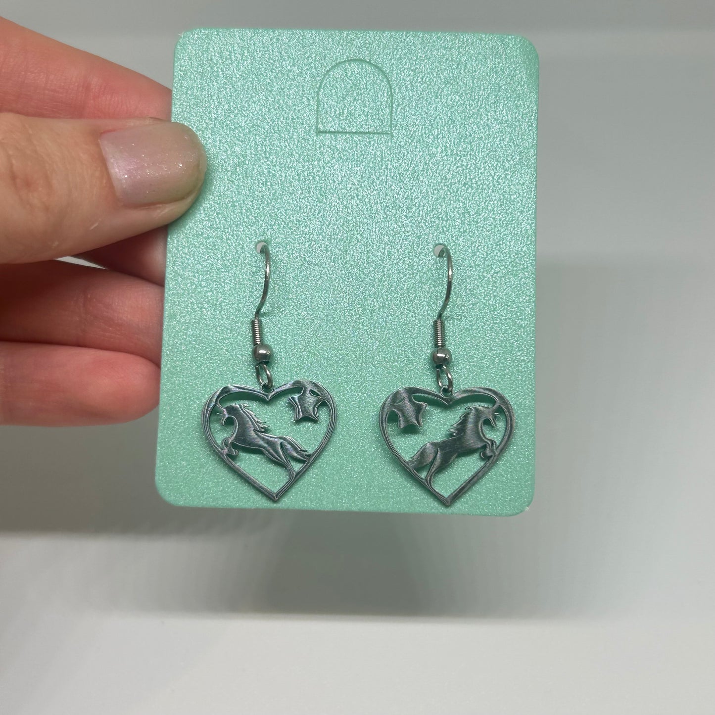 horse star stainless steel earrings