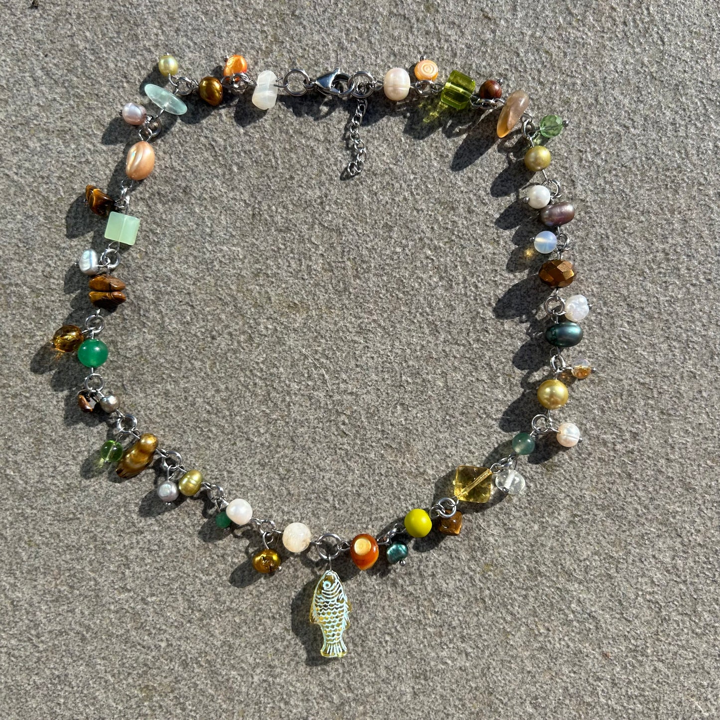 spring fish necklace