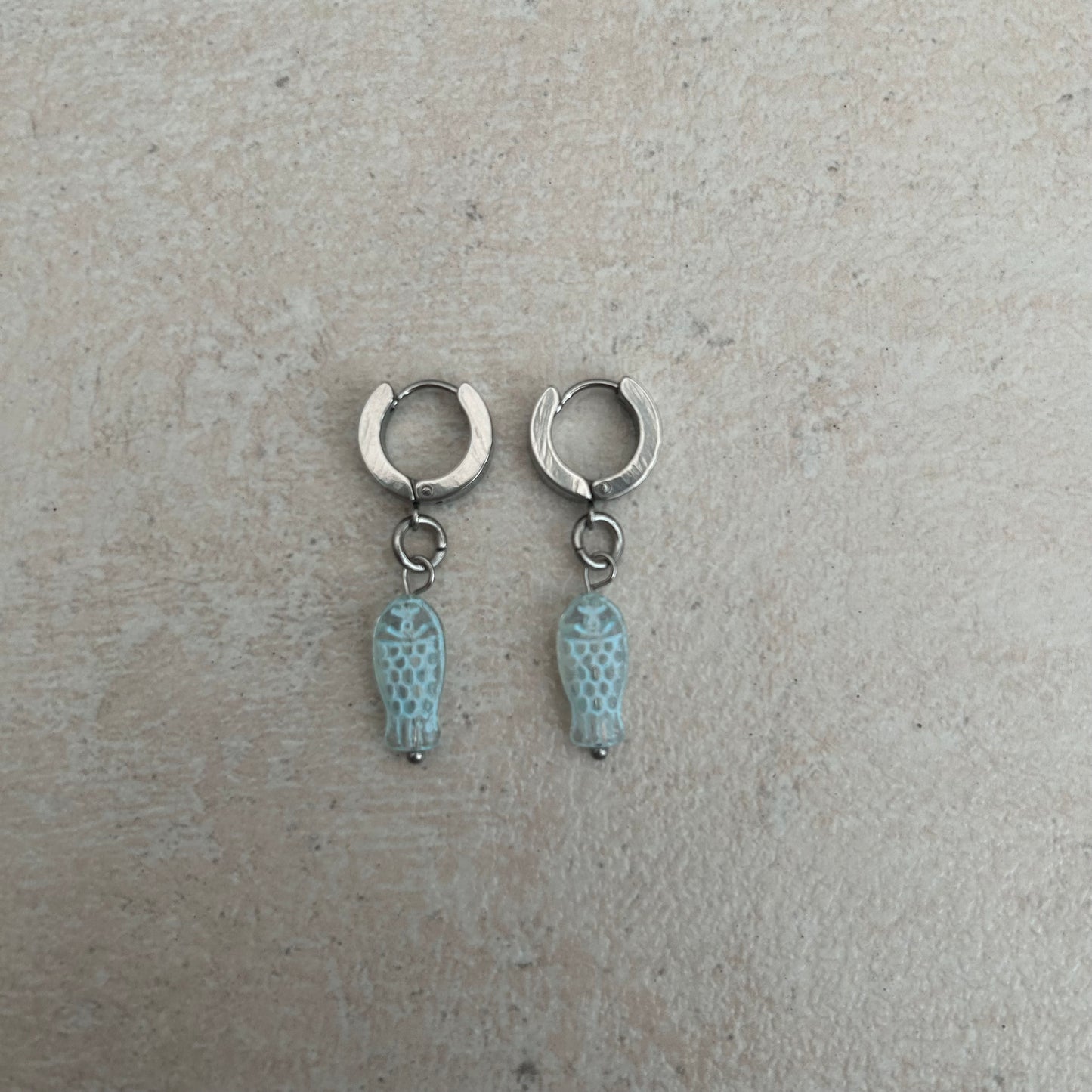 blue glass mini fish