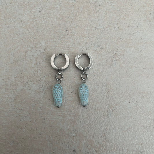 blue glass mini fish