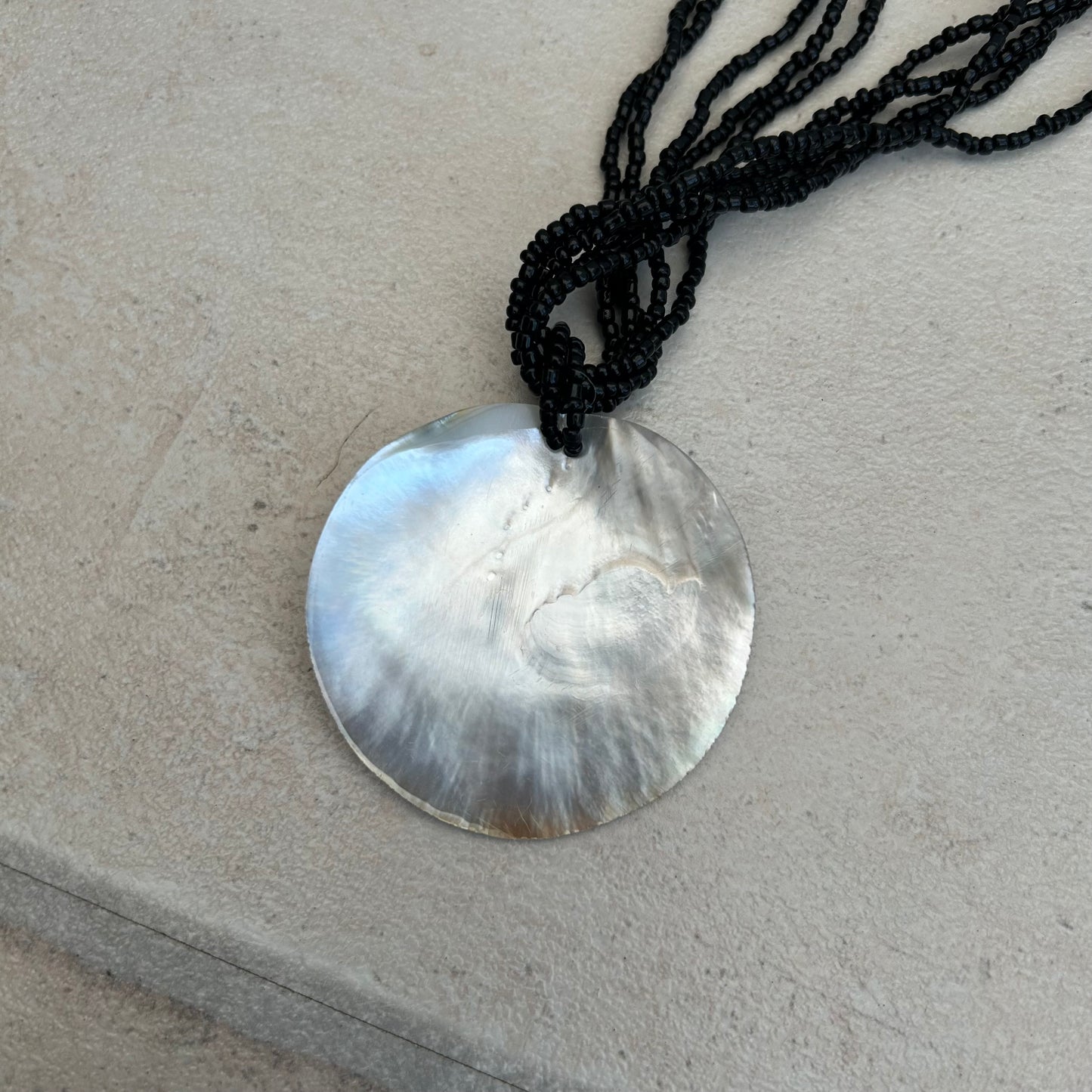 Black Sea shell mother of pearl necklace