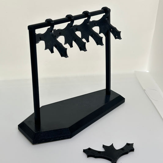 Black bat earring hanger organiser