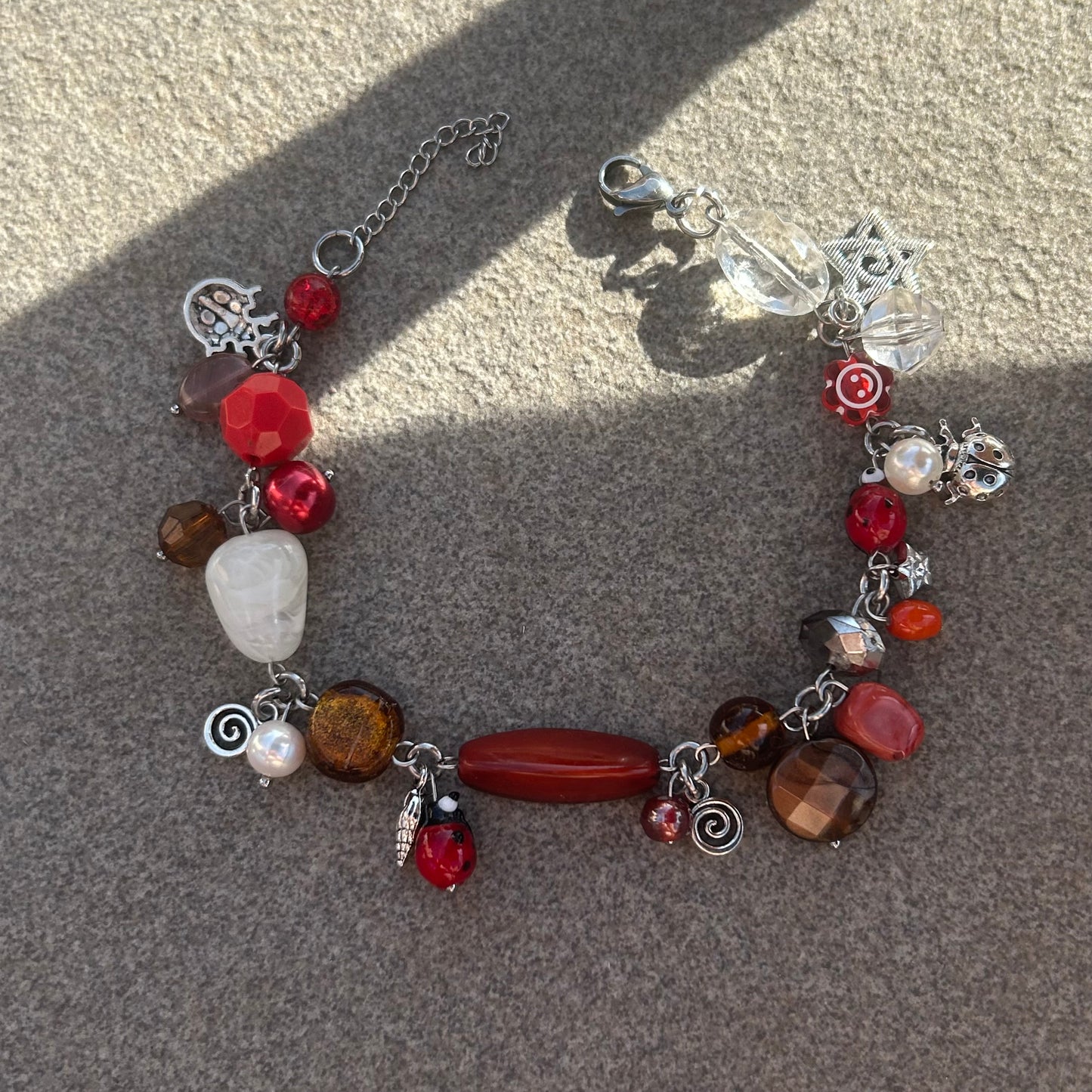 Red beaded anklet