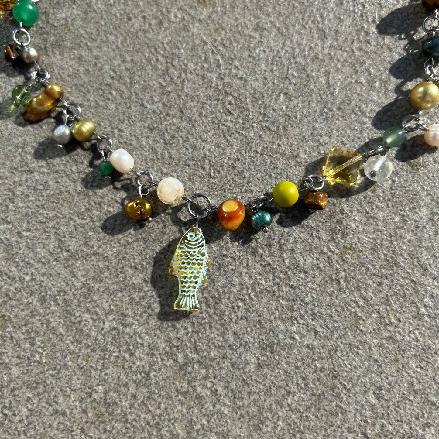 spring fish necklace