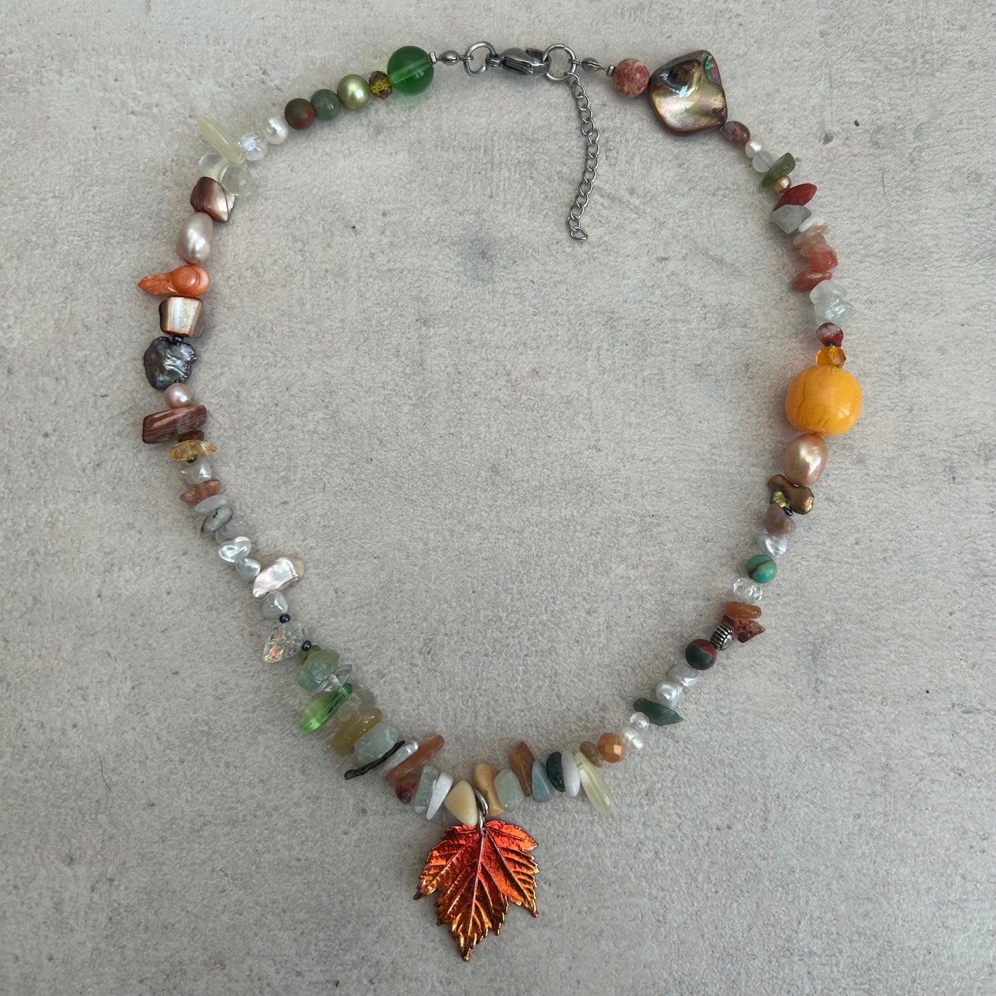 Canadian leaf necklace