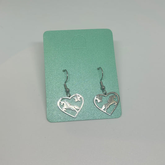 horse star stainless steel earrings