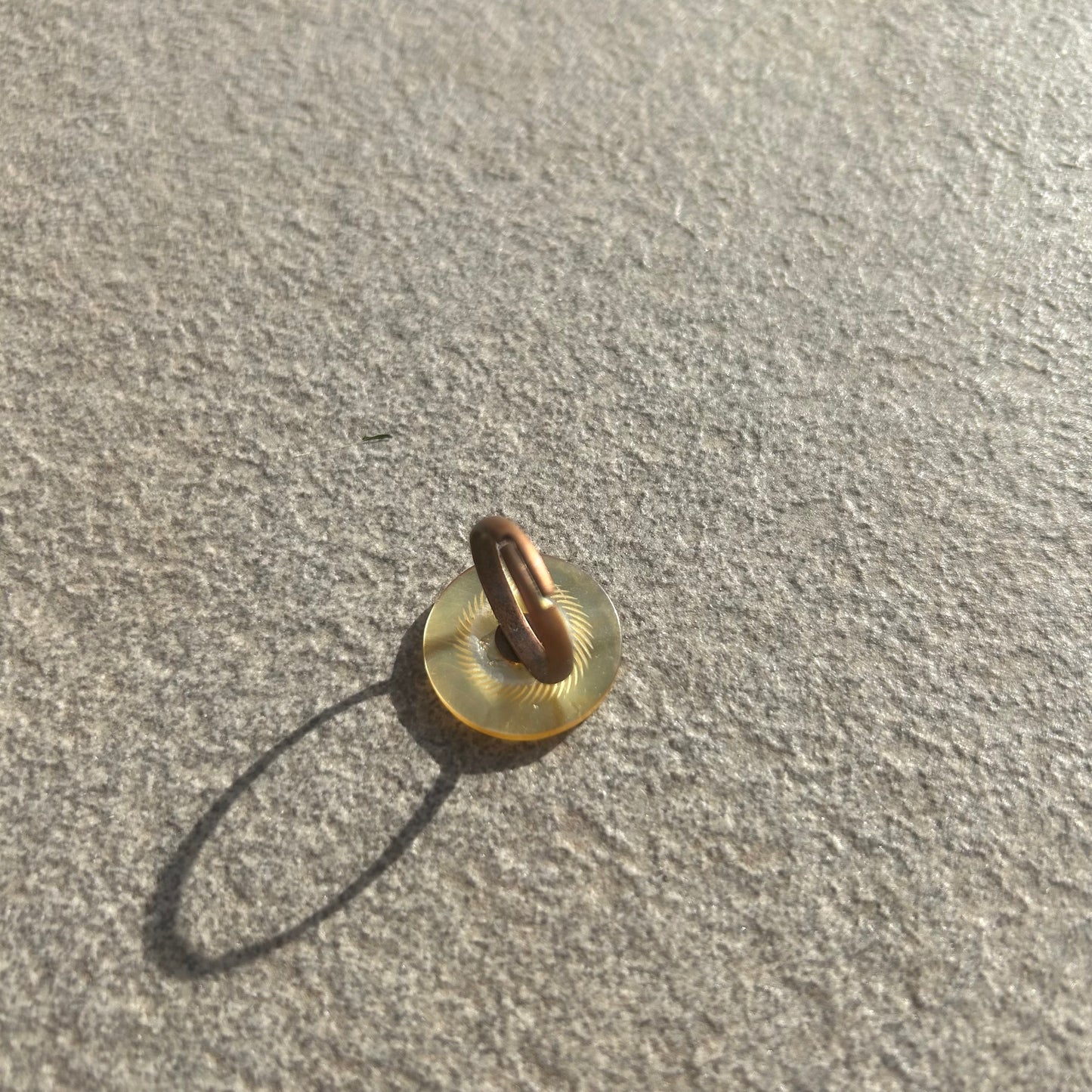 Yellow button ring