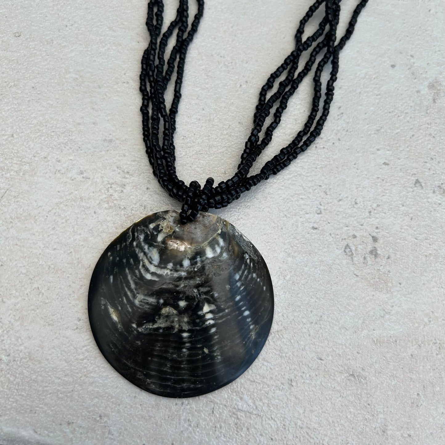 Black Sea shell mother of pearl necklace