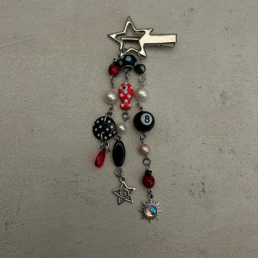 8 ball polka dot clip