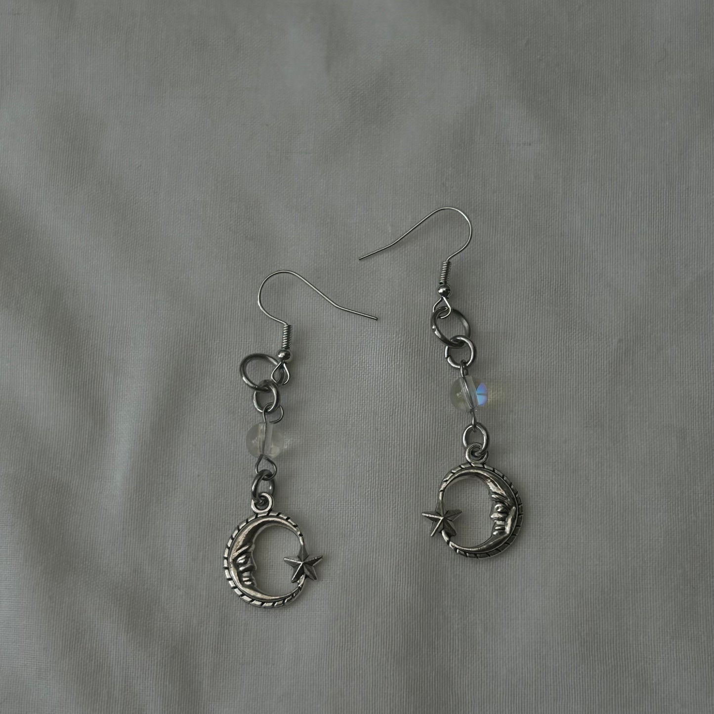 Moon bead earrings