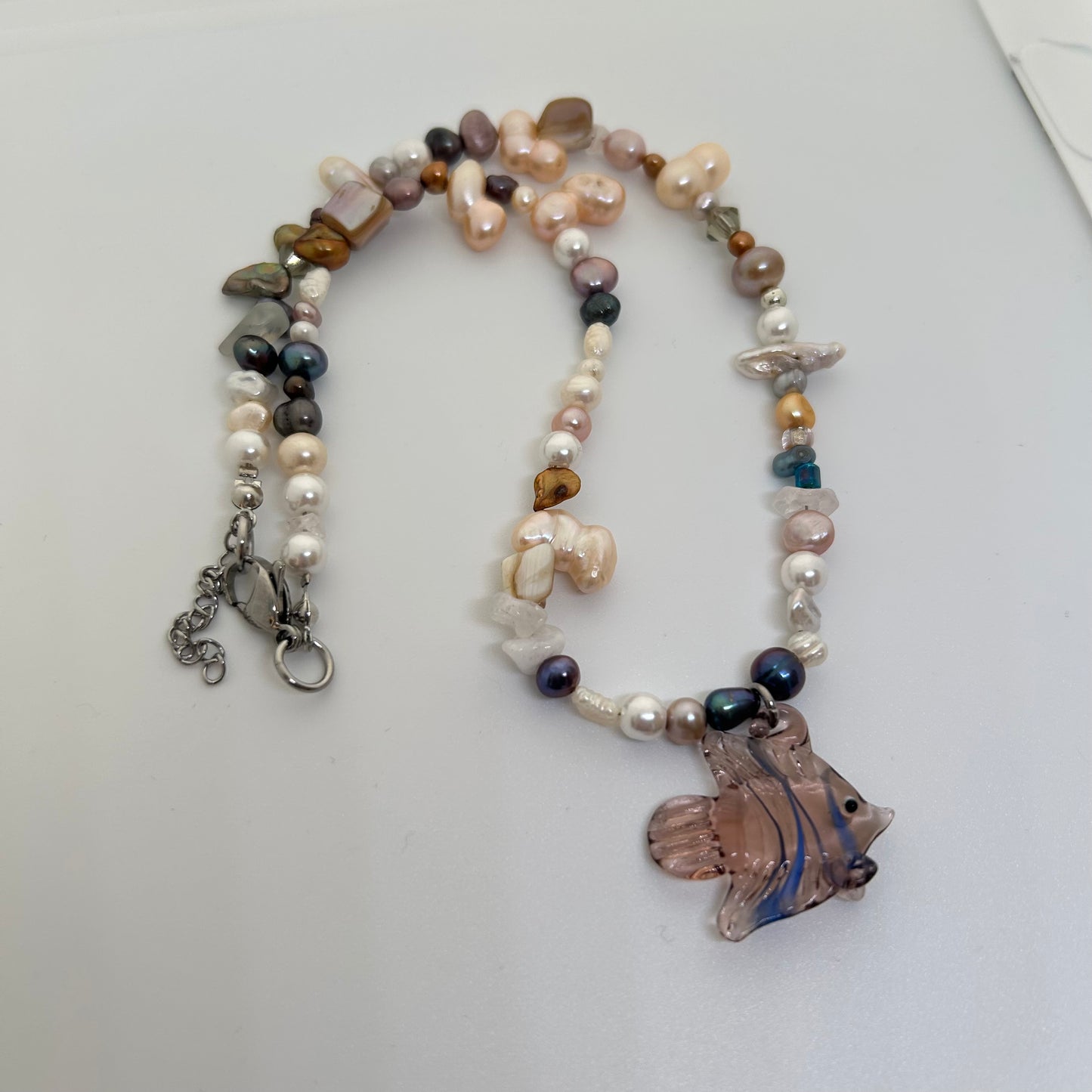 Freshwater fish necklace