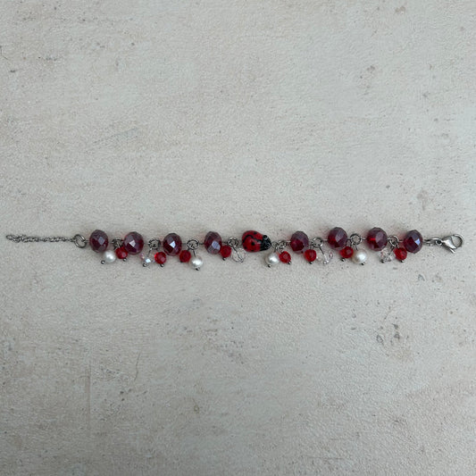 ladybug cluster bracelet