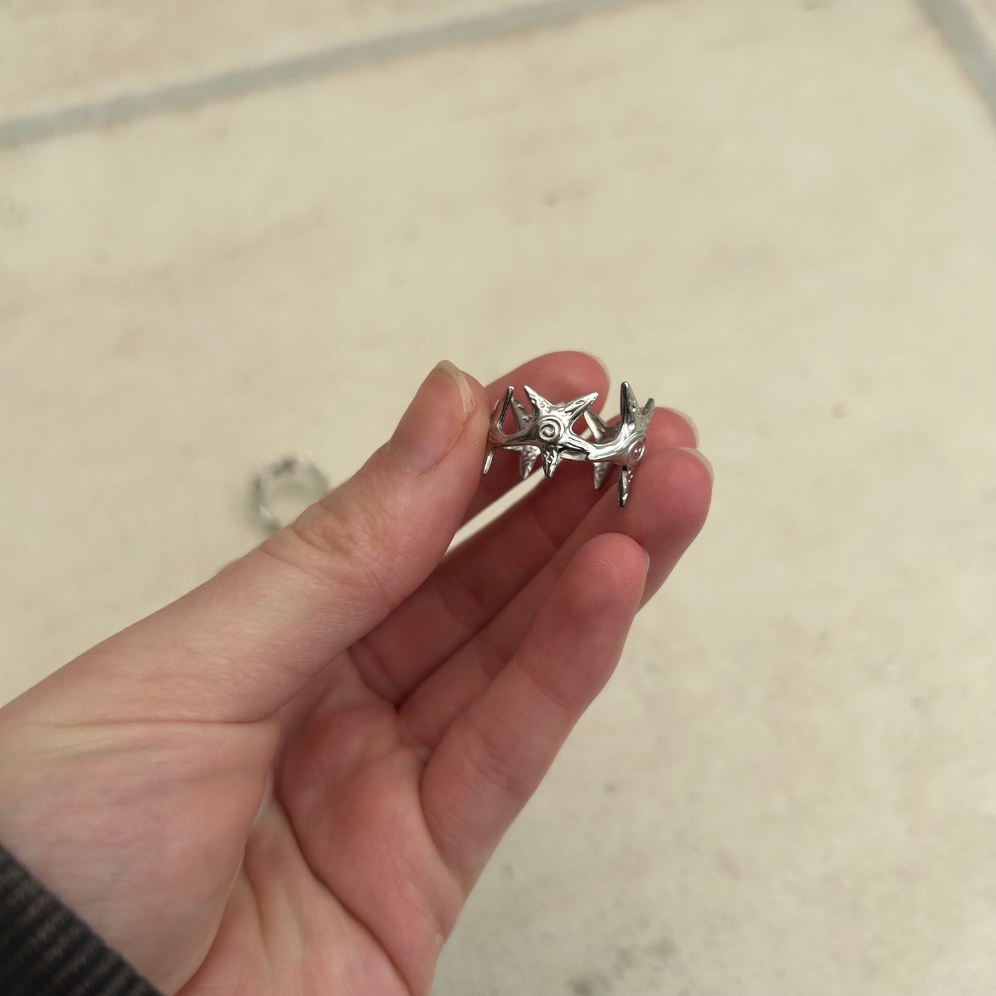 stainless steel star ring