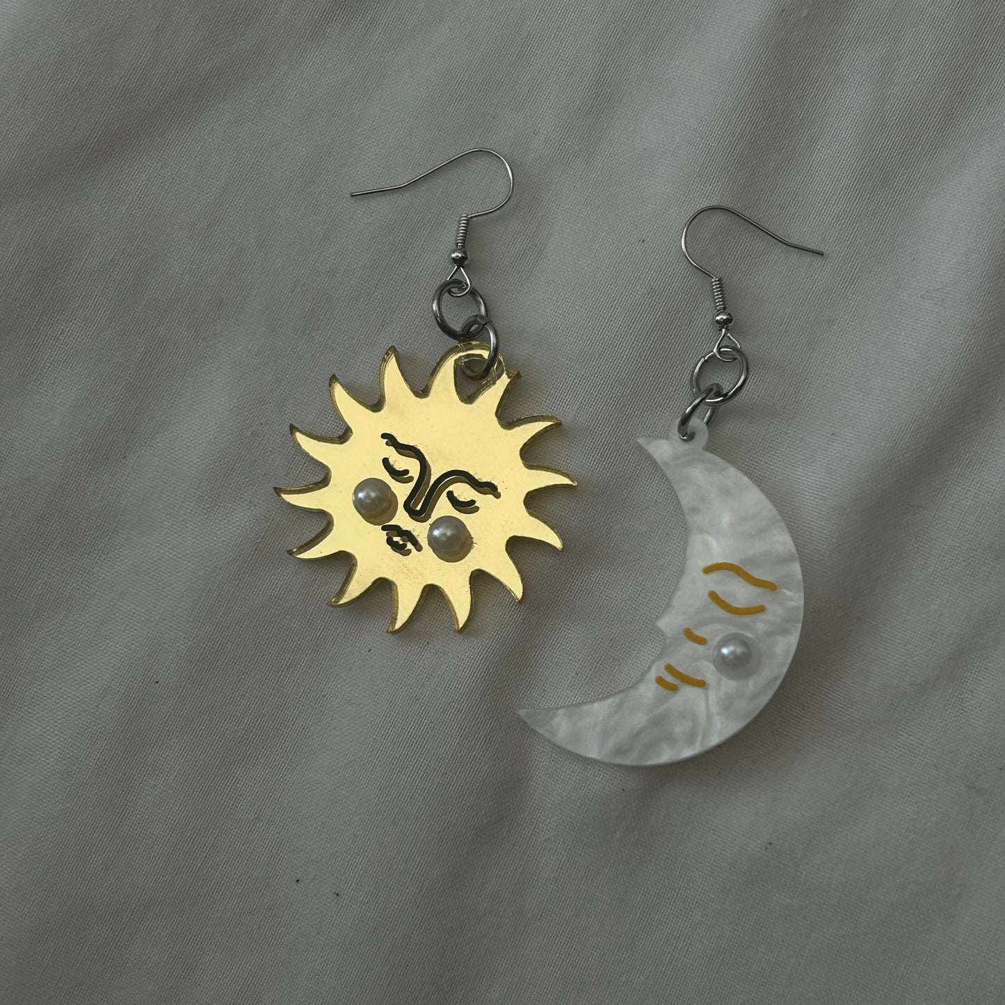 Sun and moon earrings