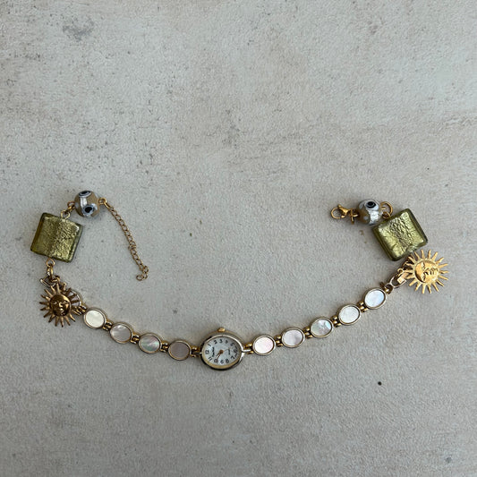 Upcycled watch necklace