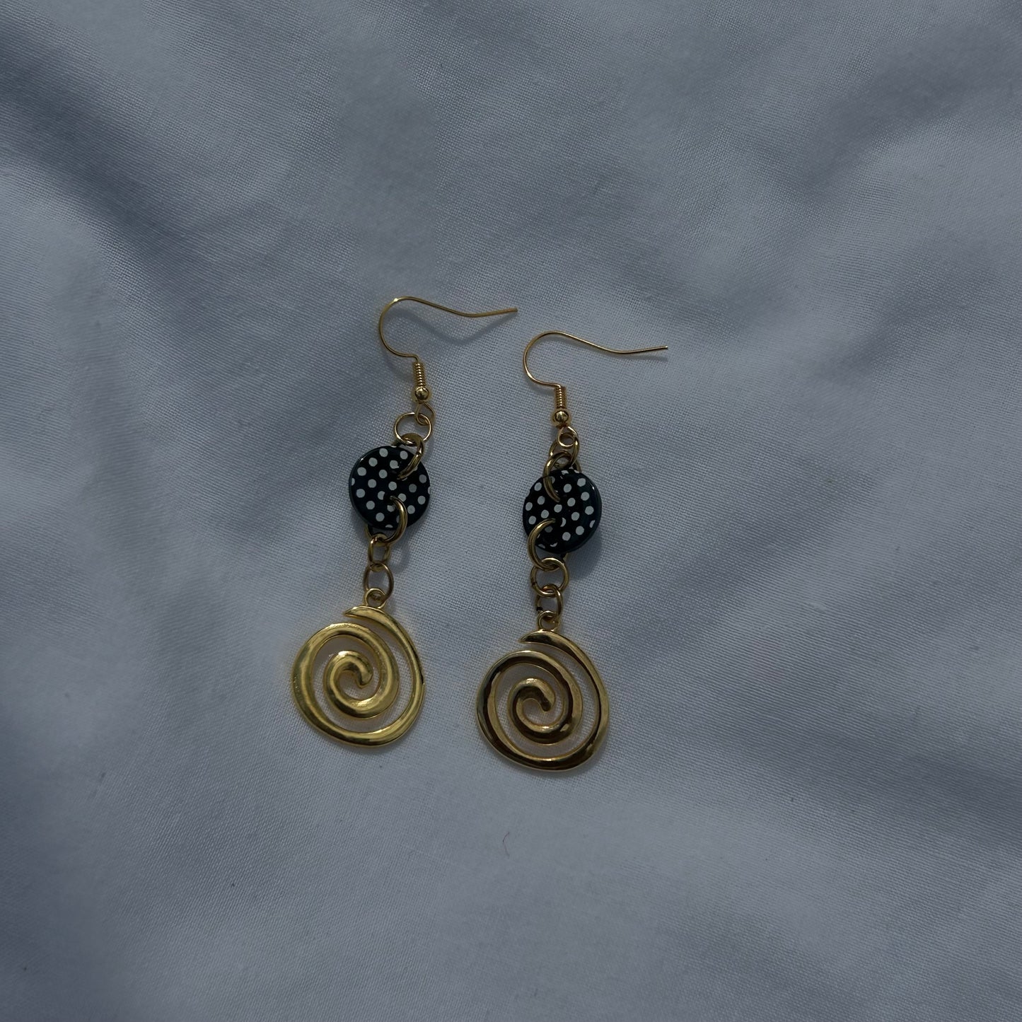 Gold PD spiral earrings