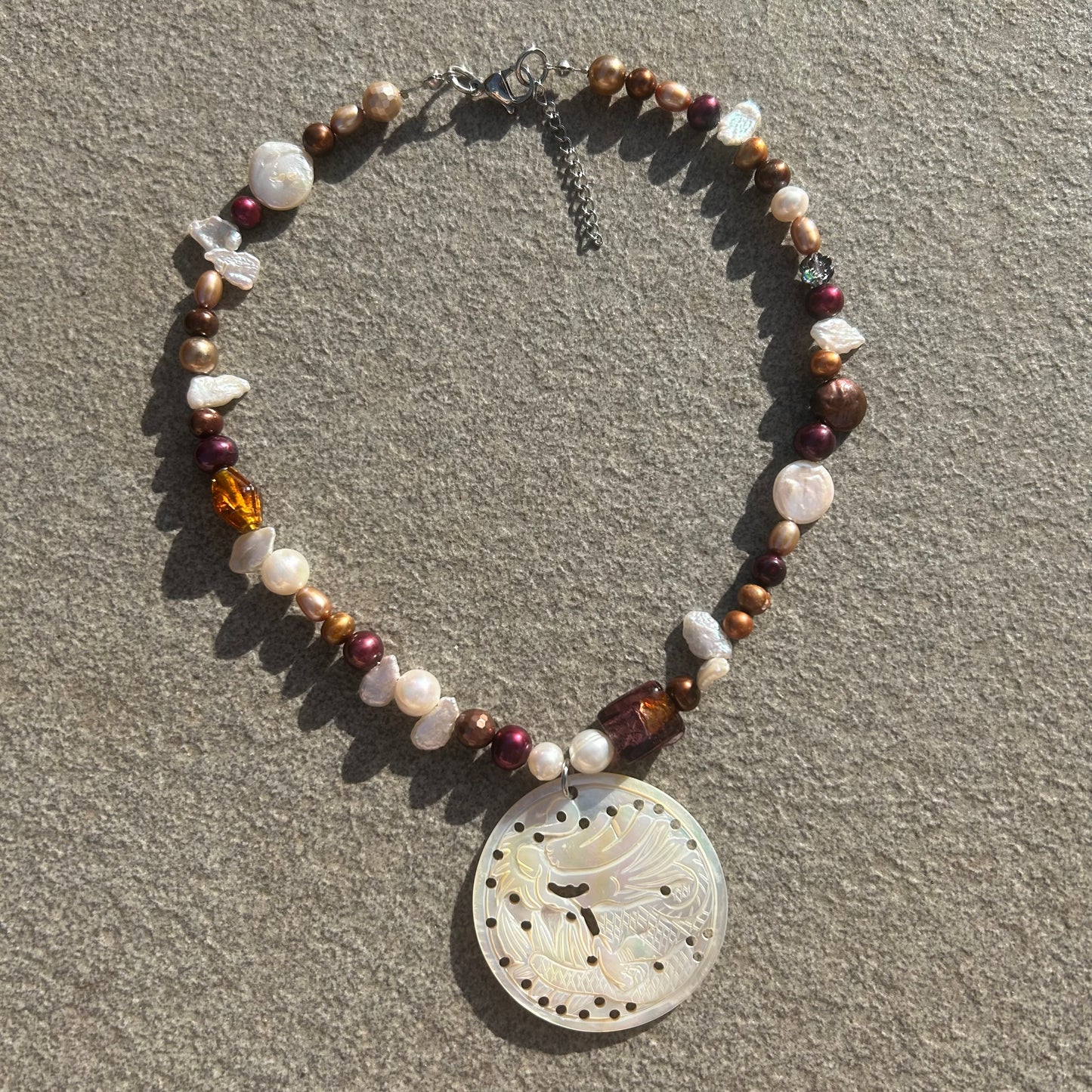 Dragon pearl necklace