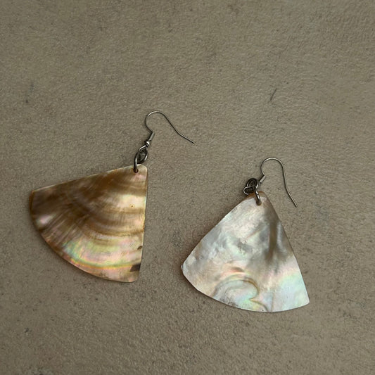 Triangle shell earrings