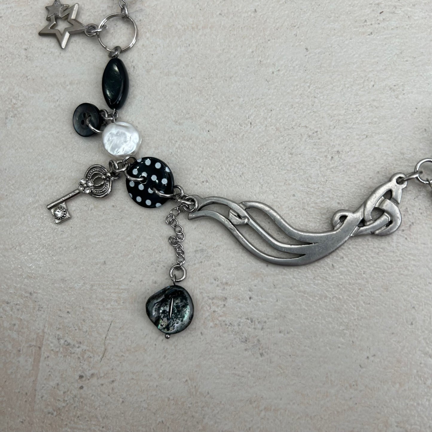 Polka spot b&w necklace