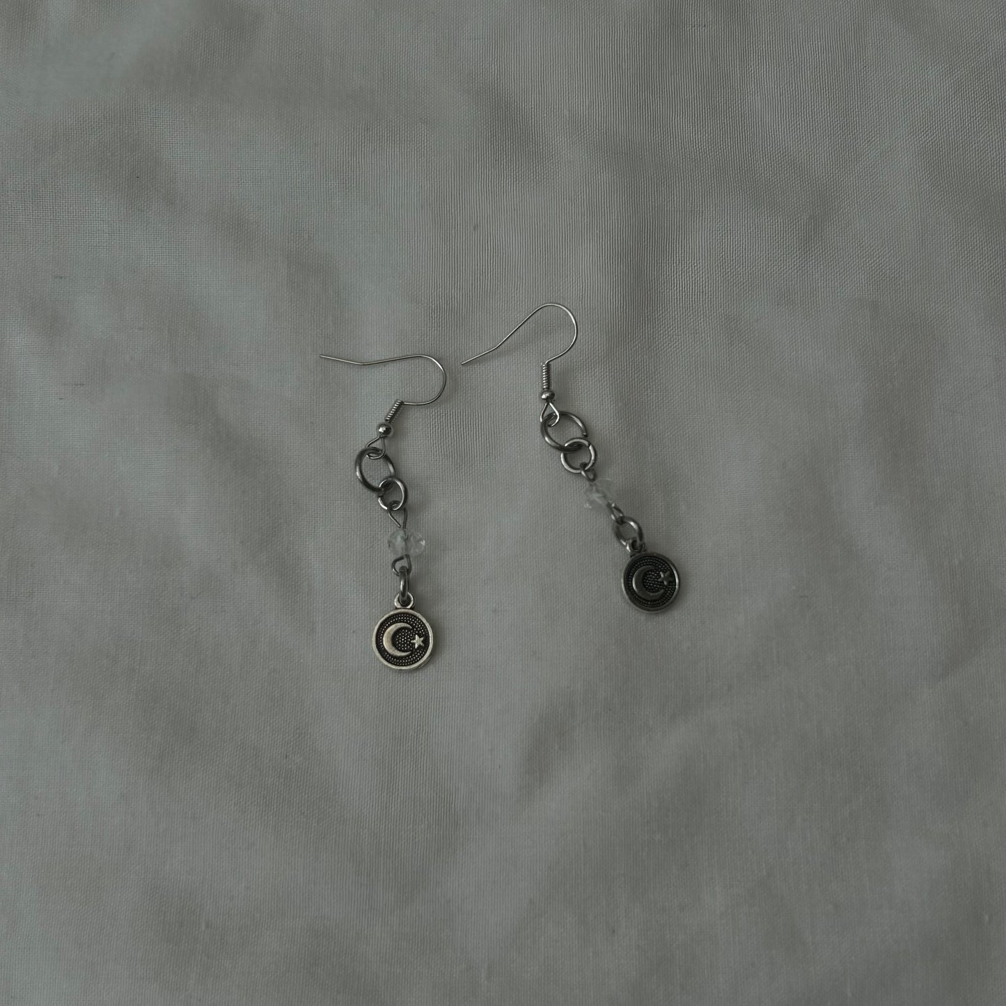 Small moon & star beaded earrings