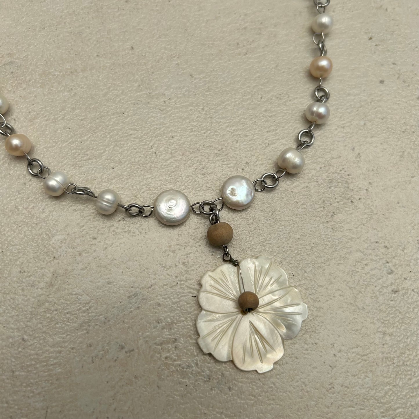 white flower necklace