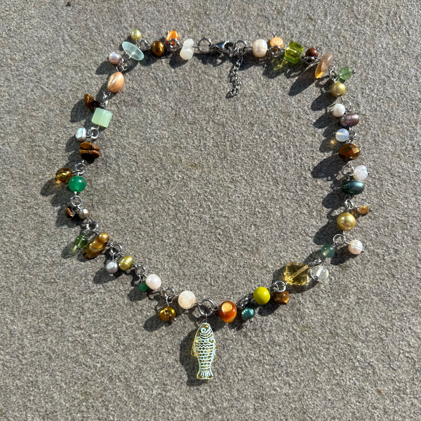 spring fish necklace