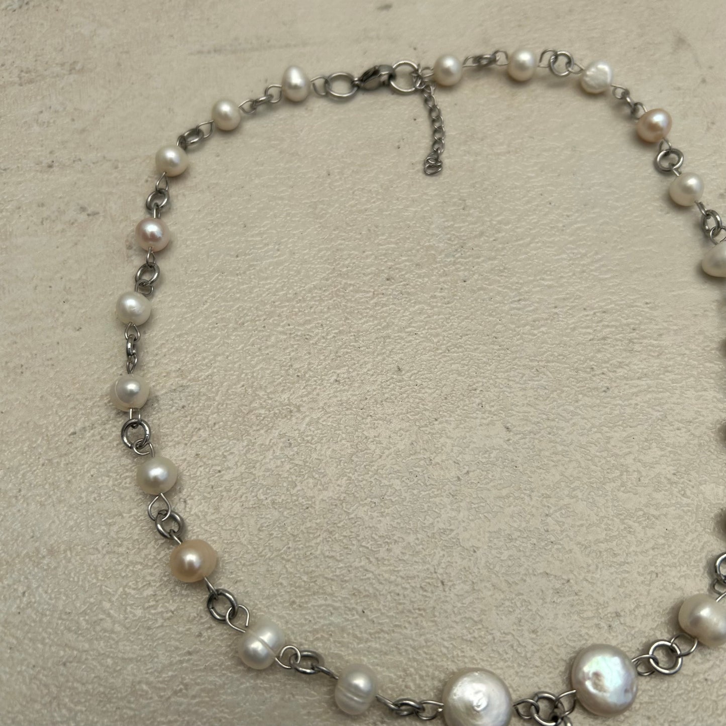 white flower necklace