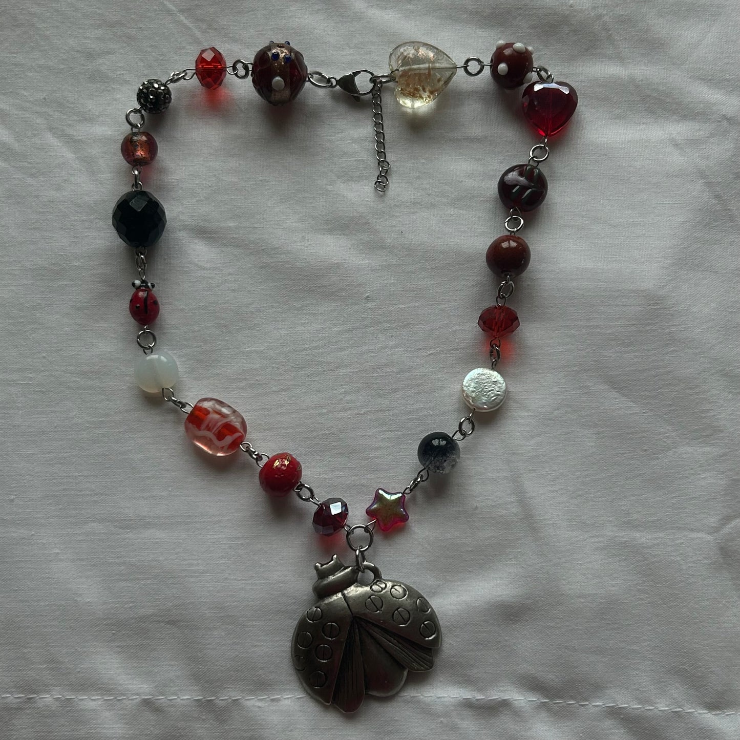 Ladybug beaded necklace