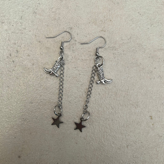 Cowboy star earrings