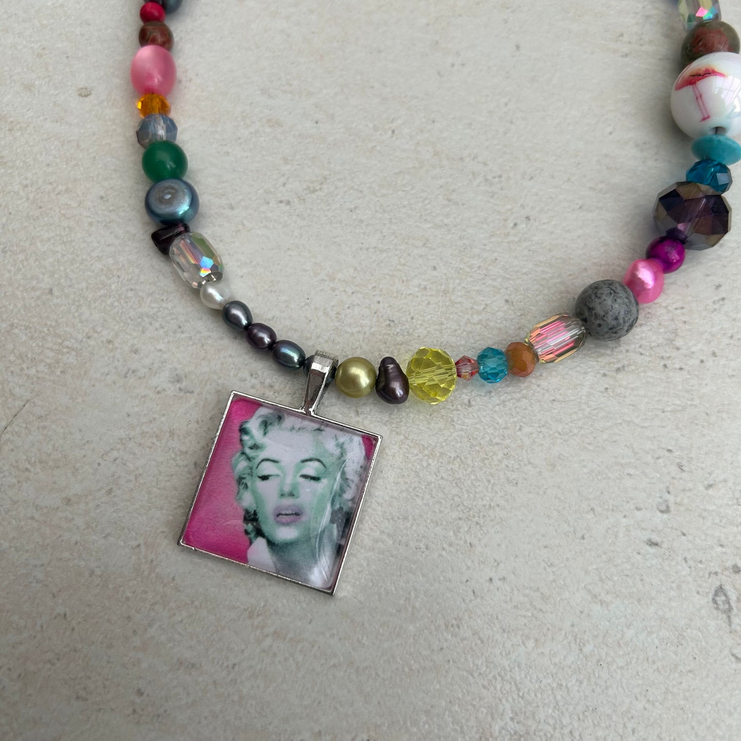 Marilyn monroe inspired beaded necklace