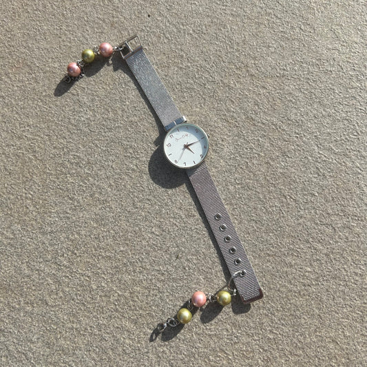 Jessica Carlisle beaded upcyled watch