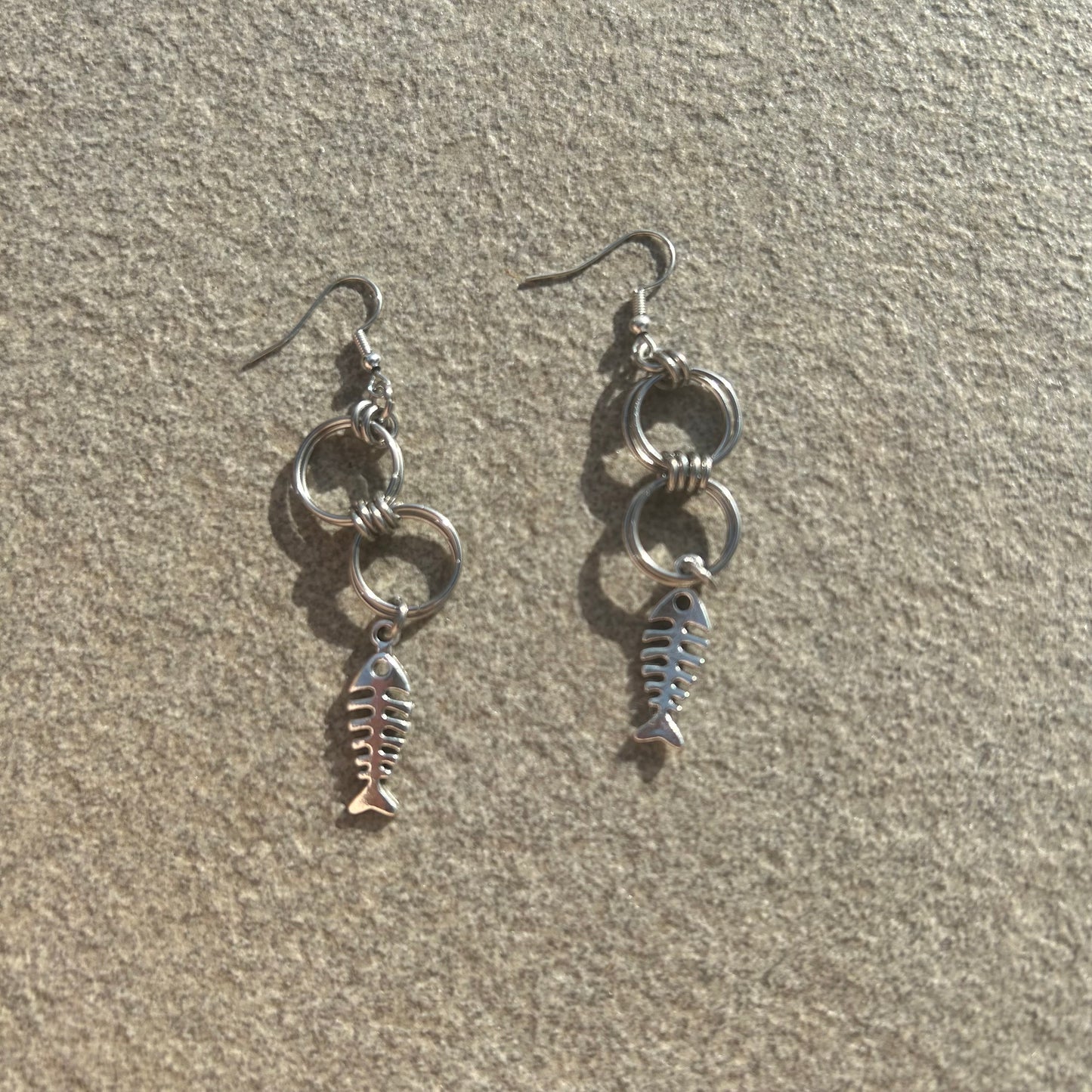Fish hoop earrings