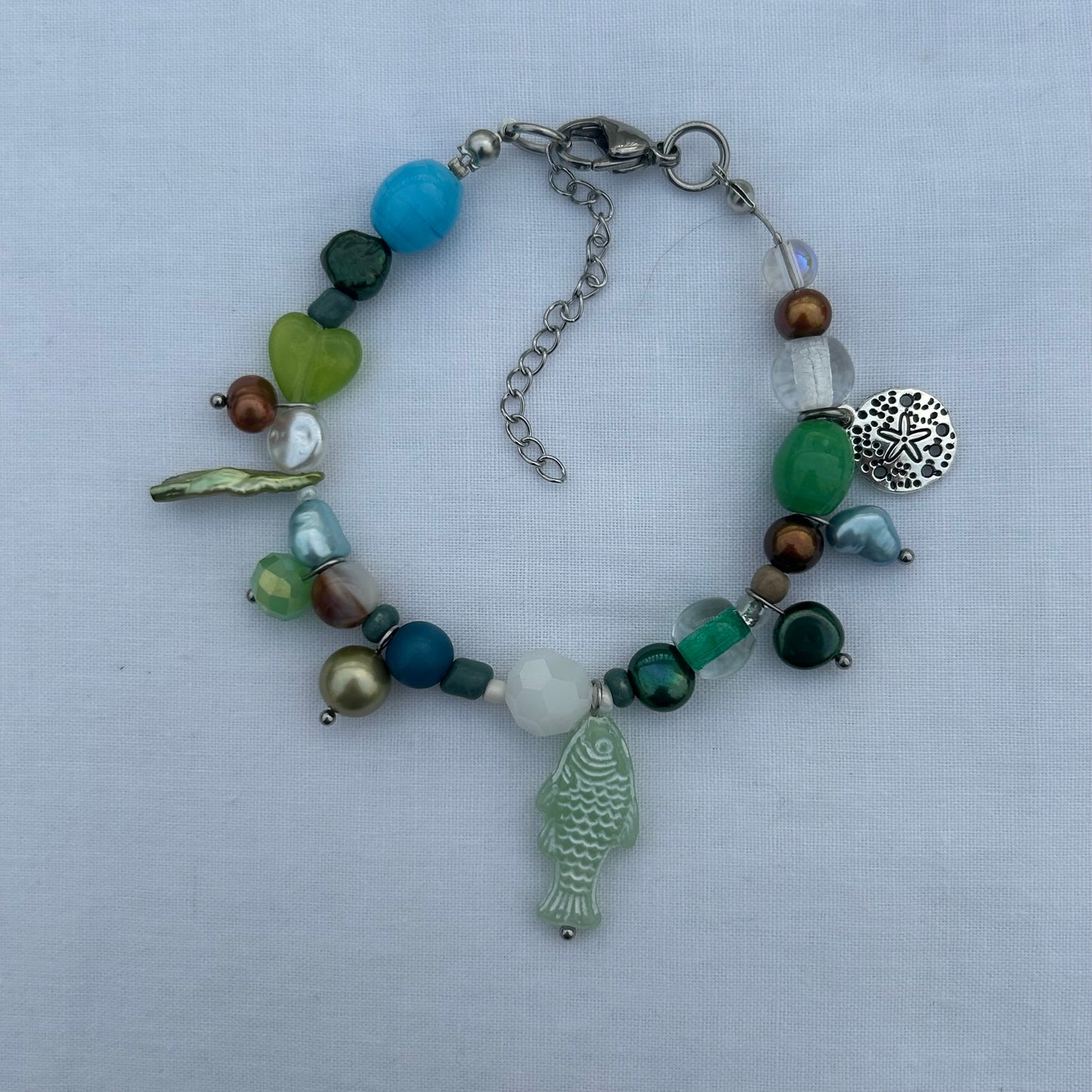 Earthy greens bracelet