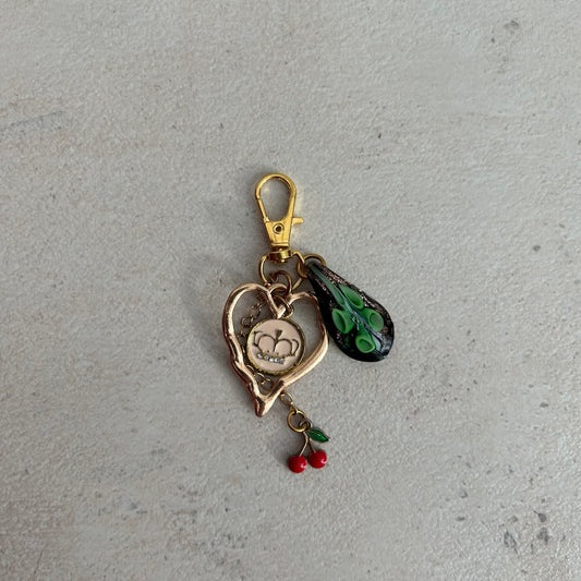 Gold heart keyring
