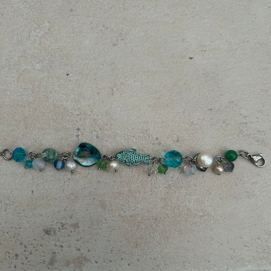 blue and green bracelet
