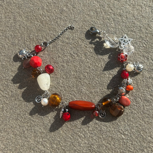 Red beaded anklet