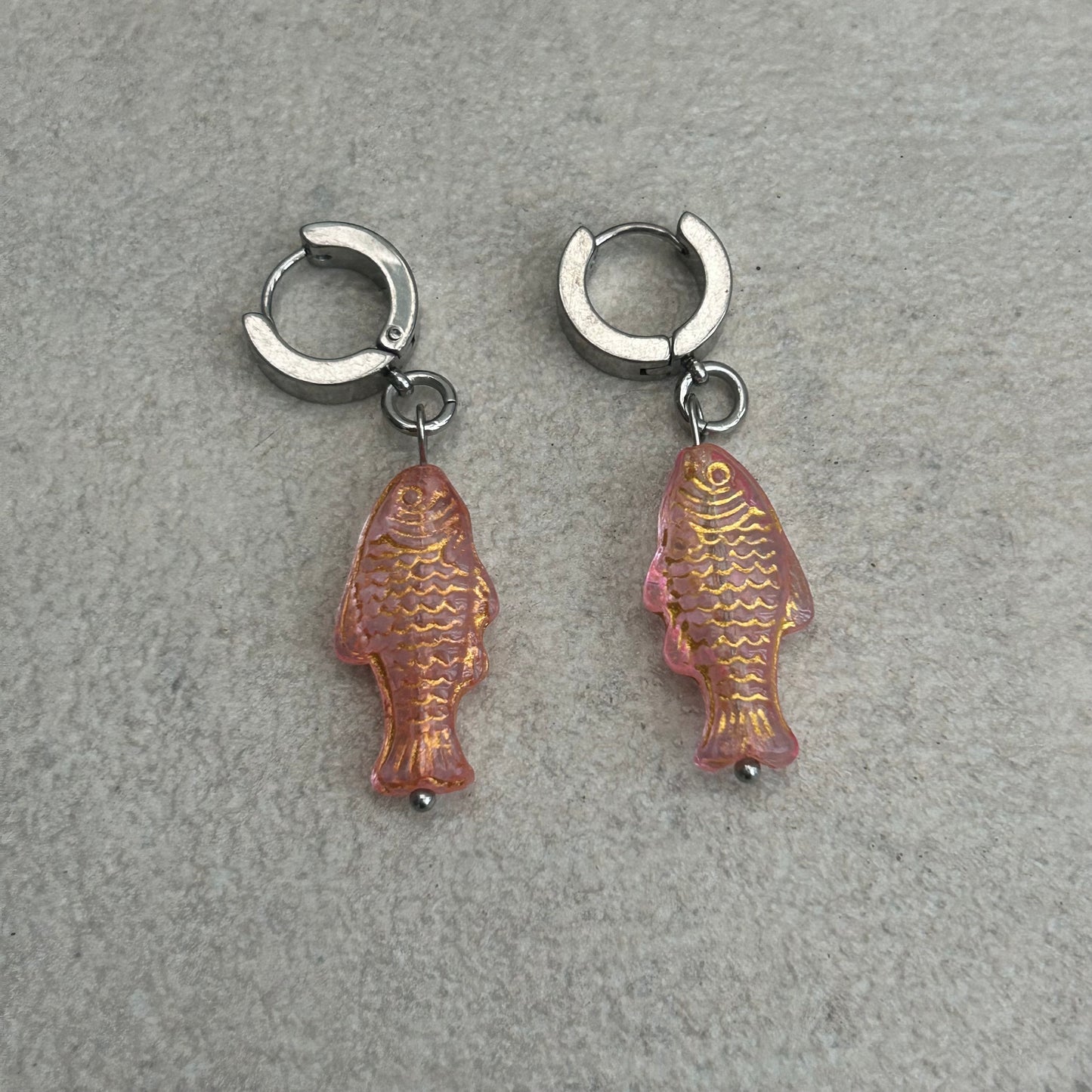 Gold on translucent pink